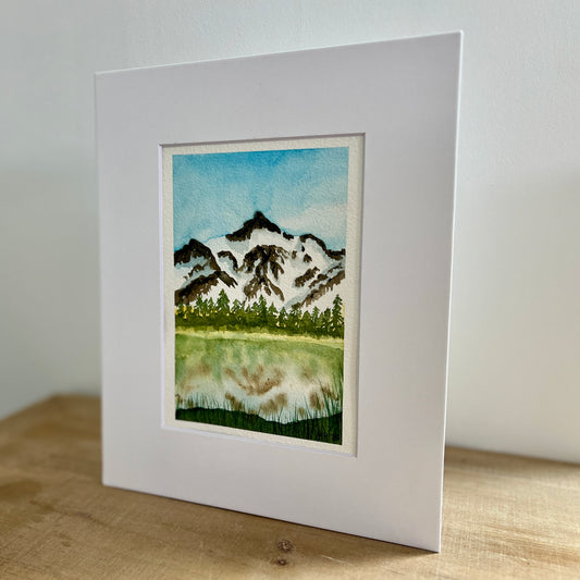 "Alpine Reflection" Original Watercolor Painting
