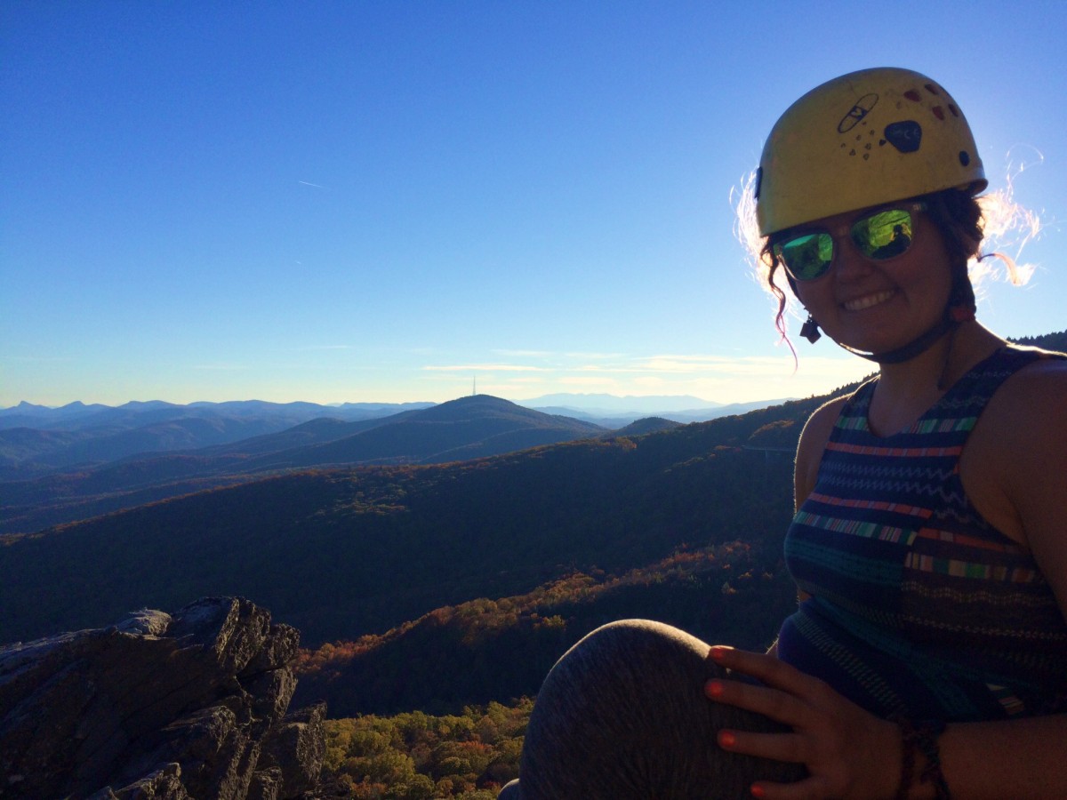 Mallory Paige Climbing Ship Rock, North Carolina