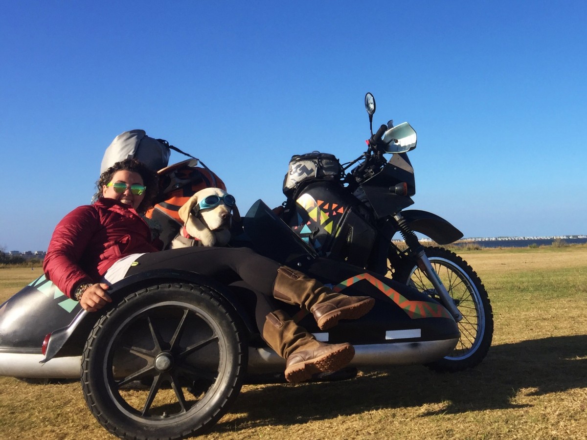 Mallory Paige and Baylor the Sidecar Dog