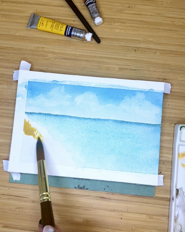 watercolor beachscape painting lesson