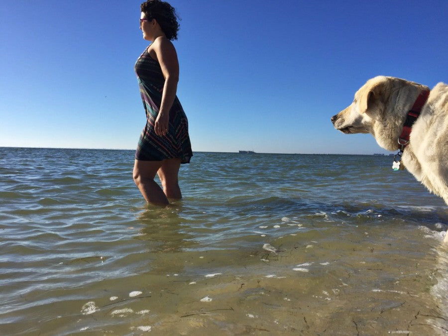 Mallory Paige and Baylor the Dog at Fort De Soto Park