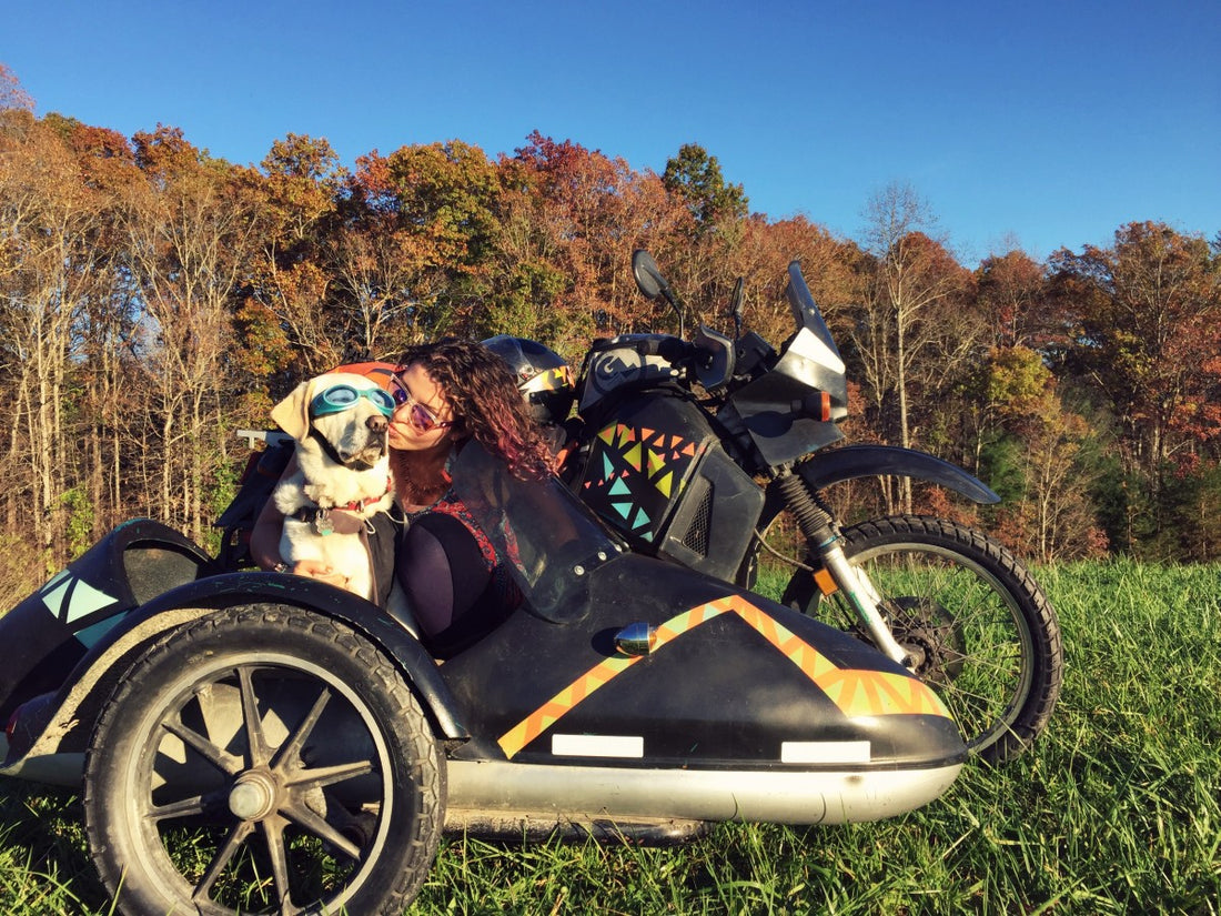 Mallory Paige & Baylor the Sidecar Dog Frolic in Georgia