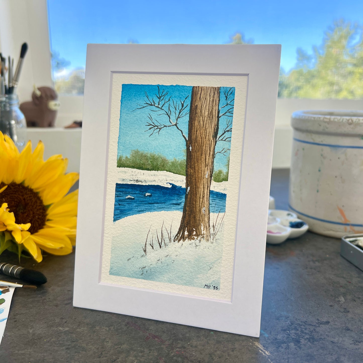 Snowy River Original Watercolor