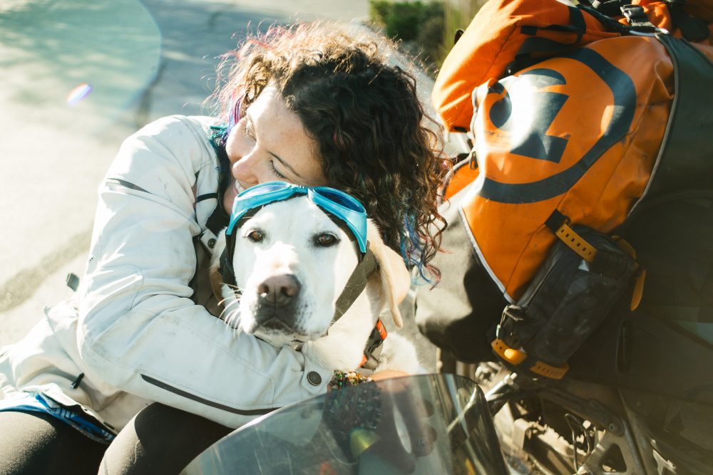 Mallory Paige and Baylor the Dog - Operation Moto Dog - Image by Joel Bear