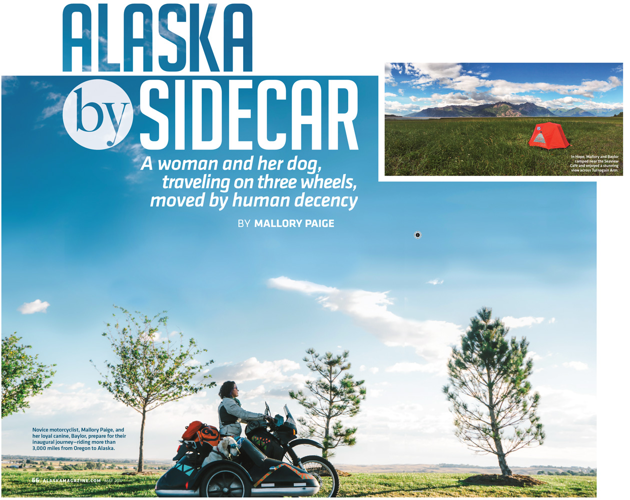 Author Mallory Paige Feature in Alaska Magazine May 2017