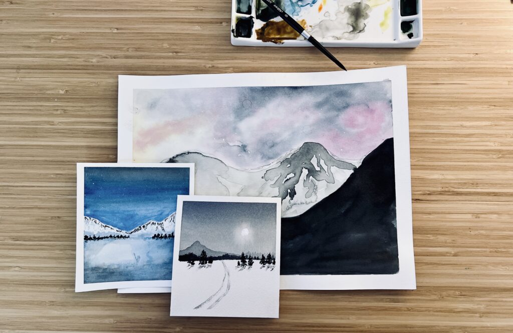 watercolor paintings that show progress help perfectionists be able to watercolor paint